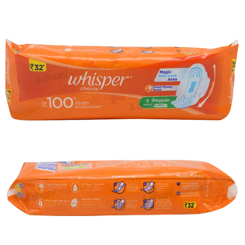 Whisper Choice Regular With Wings Sanitary Pads Pack Of 7
