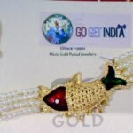 Fish designed Pearl Choker set with earrings micro gold plated