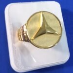 Finger ring gold plated with Mercedes for gents