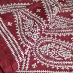 Blended Art Silk Gujrati Saree (Red)