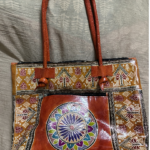 Shantiniketan Leather Shopping Bag for Ladies