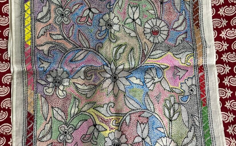 Pure Silk Stole (White)