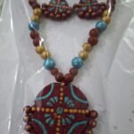 Terracotta clay Necklace set with earrings