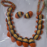 Terracotta clay Necklace set with earrings