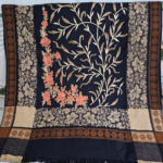 Wollen Shawl all over work Black