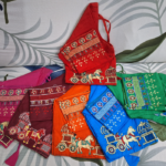 Blouse 3 / 4 th Glass Sleeves Round Neck embroidery work