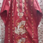 Kantha stitch Punjabi pure cotton red