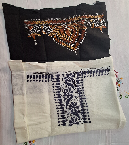 Blouse piece Black & Cream