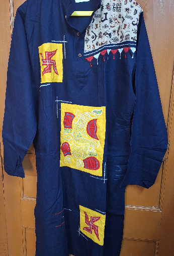 Punjabi Ganesh Applique Blue