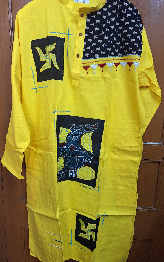 Punjabi Ganesh Applique yellow