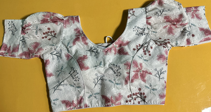 Hakoba Blouse with digital print multi colour