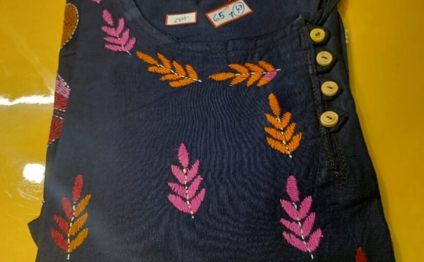 Jamindari Kurti Kantha Stitch