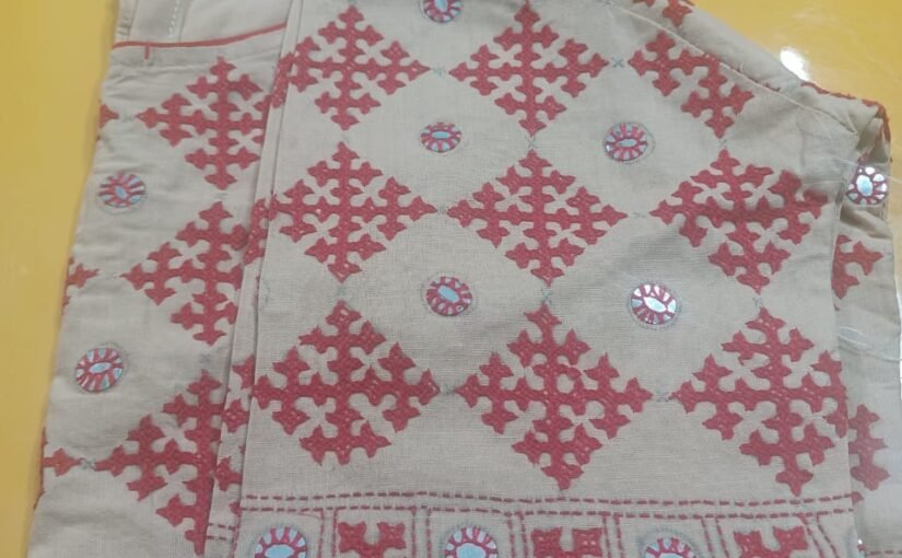 Kantha Stitch Readymade All Over work Blouse