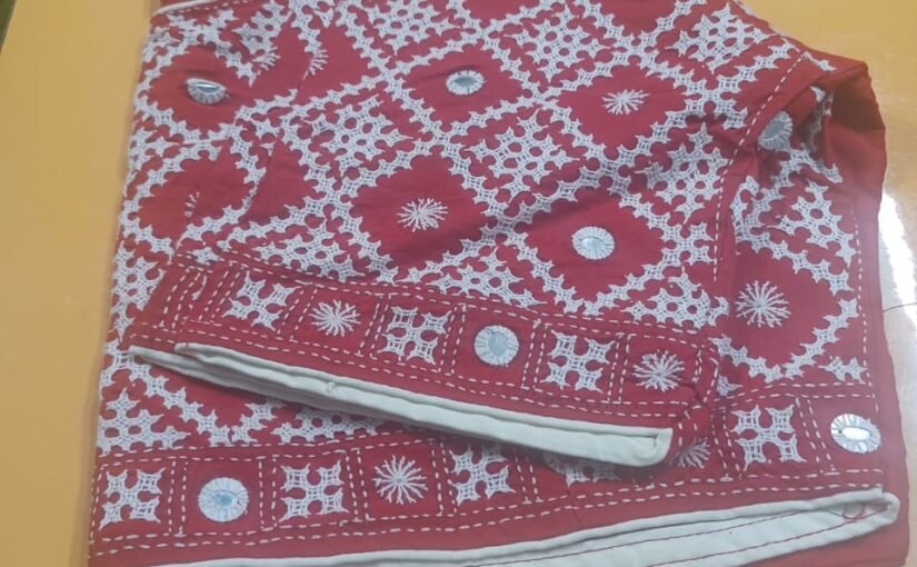 Kantha Stitch Readymade All Over work Blouse