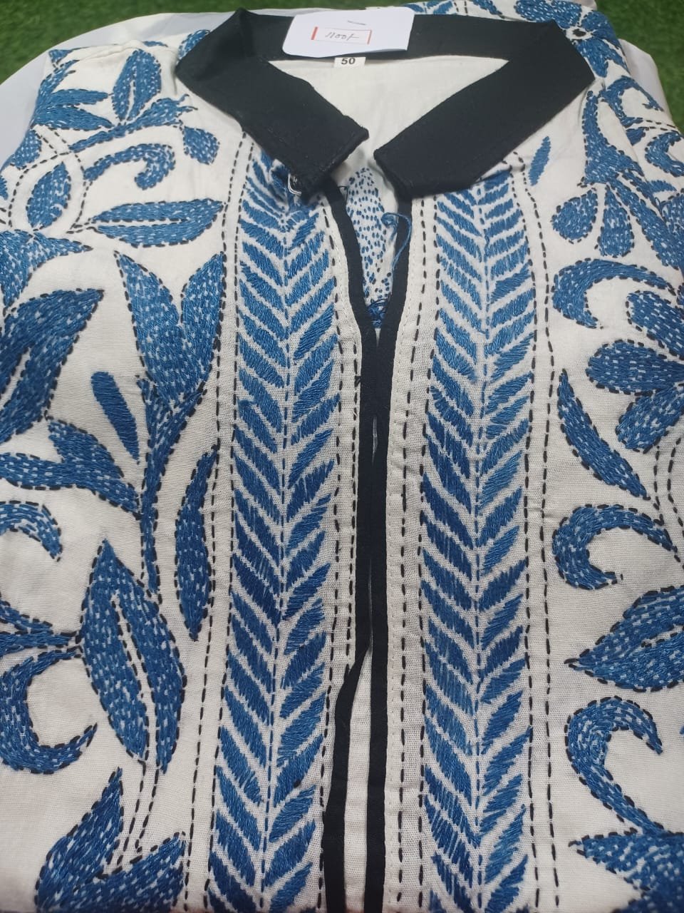 Sherwan Kurti Kantha Stitch