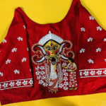 Blouse with Suili Phool Durga Design