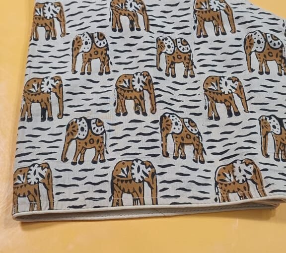 Sleeveless Cotton printed blouse