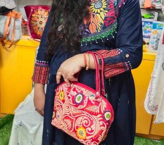 Shantiniketani Kantha Stitch Gown