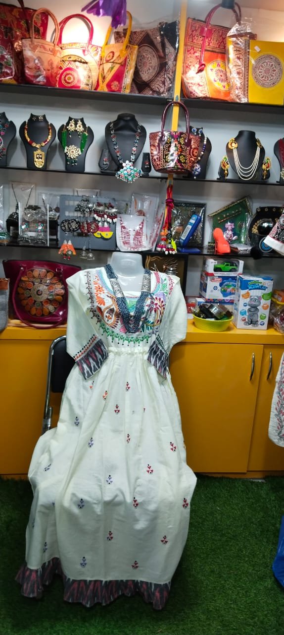 Shantiniketani Kantha Stitch Gown